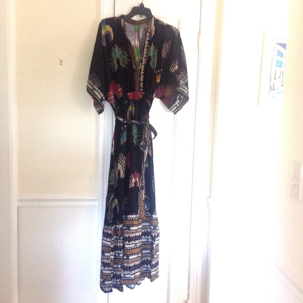 FARM Rio + Yawanawa Wonderful Feathers Headdress Print Maxi Dress - Picture 11 of 16